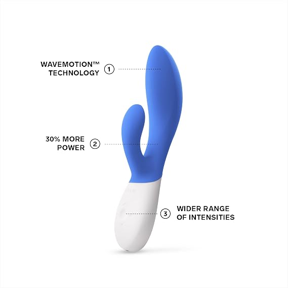 LELO INA 3 - G-Spot Rabbit Vibrator, Waterproof Clitoral Toy, Coral Red